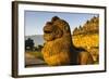 Lion Head in the Temple Complex of Borobodur, Java, Indonesia, Southeast Asia, Asia-Michael Runkel-Framed Photographic Print