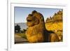 Lion Head in the Temple Complex of Borobodur, Java, Indonesia, Southeast Asia, Asia-Michael Runkel-Framed Photographic Print