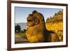 Lion Head in the Temple Complex of Borobodur, Java, Indonesia, Southeast Asia, Asia-Michael Runkel-Framed Photographic Print