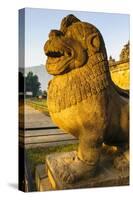 Lion Head in the Temple Complex of Borobodur, Java, Indonesia, Southeast Asia, Asia-Michael Runkel-Stretched Canvas