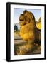 Lion Head in the Temple Complex of Borobodur, Java, Indonesia, Southeast Asia, Asia-Michael Runkel-Framed Photographic Print