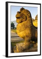 Lion Head in the Temple Complex of Borobodur, Java, Indonesia, Southeast Asia, Asia-Michael Runkel-Framed Photographic Print