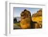 Lion Head in the Temple Complex of Borobodur, Java, Indonesia, Southeast Asia, Asia-Michael Runkel-Framed Photographic Print