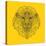 Lion Head Yellow Mesh-Lisa Kroll-Stretched Canvas