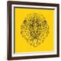 Lion Head Yellow Mesh-Lisa Kroll-Framed Art Print