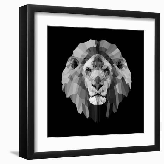 Lion Head-Lisa Kroll-Framed Art Print