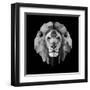 Lion Head-Lisa Kroll-Framed Art Print