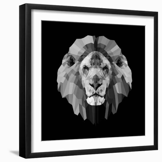 Lion Head-Lisa Kroll-Framed Art Print