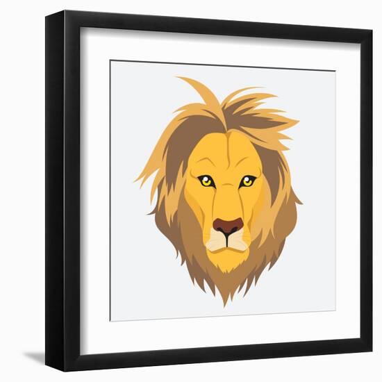 Lion Head-Rizal Masyhuri-Framed Art Print