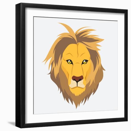 Lion Head-Rizal Masyhuri-Framed Art Print