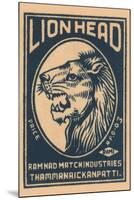 Lion Head-null-Mounted Art Print