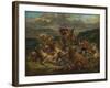 Lion Hunt, 1860-61-Ferdinand Victor Eugene Delacroix-Framed Giclee Print