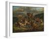 Lion Hunt, 1860-61-Ferdinand Victor Eugene Delacroix-Framed Giclee Print