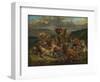 Lion Hunt, 1860-61-Ferdinand Victor Eugene Delacroix-Framed Giclee Print