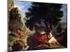 Lion Hunt in Morocco, 1854-Eugene Delacroix-Mounted Giclee Print
