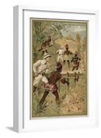 Lion Hunt-null-Framed Giclee Print