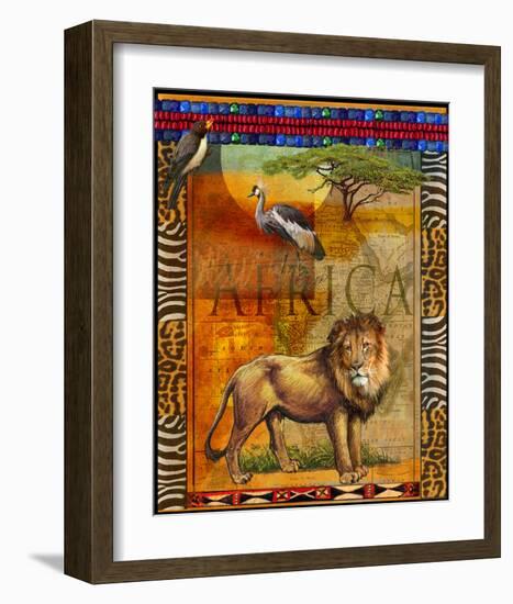 Lion I-Chris Vest-Framed Art Print