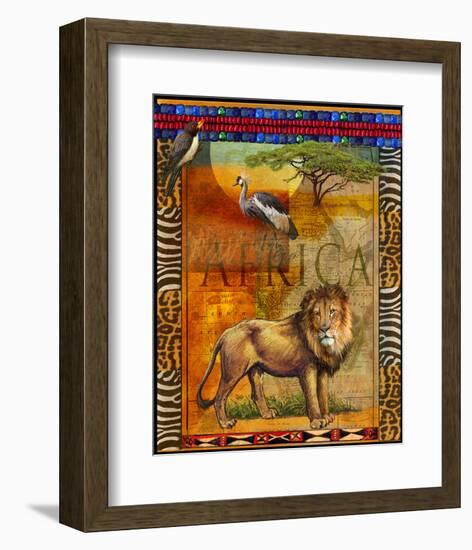 Lion I-Chris Vest-Framed Art Print