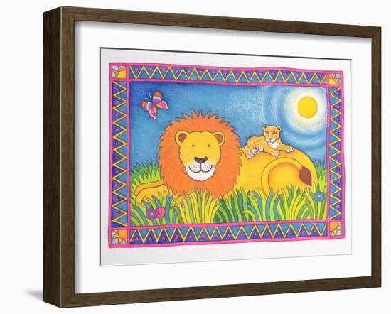 Lion in the Sun, 1997-Cathy Baxter-Framed Giclee Print