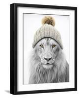 Lion in Winter-Sasha-Framed Giclee Print