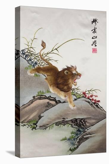 Lion, Japanese-null-Stretched Canvas