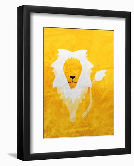 Lion - Jethro Wilson Contemporary Wildlife Print-Jethro Wilson-Framed Art Print