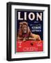 Lion Lettuce Label - Watsonville, CA-Lantern Press-Framed Art Print