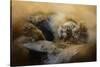 Lion Love 2-Jai Johnson-Stretched Canvas