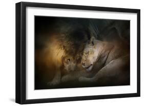 Lion Love-Jai Johnson-Framed Giclee Print