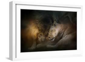 Lion Love-Jai Johnson-Framed Giclee Print