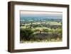 Lion Lying on Rocks and Roars on Savanna at Sunset. Safari in Serengeti, Tanzania, Africa-Michal Bednarek-Framed Photographic Print