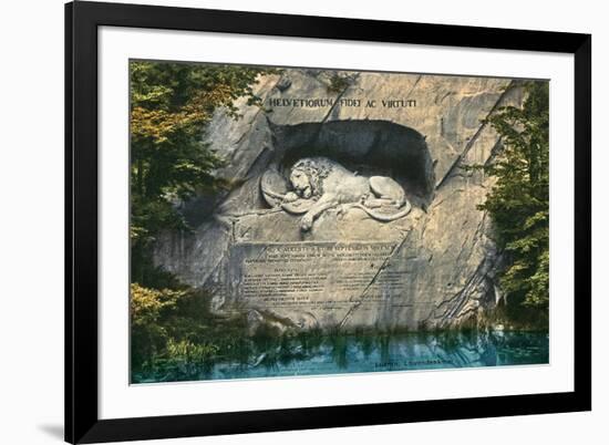 Lion Monument, Lucerne, Switzerland-null-Framed Premium Giclee Print