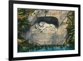 Lion Monument, Lucerne, Switzerland-null-Framed Premium Giclee Print