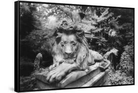Lion Monument to Richard Charles Bostock, Abney Park Cemetery, London, England-Simon Marsden-Framed Stretched Canvas