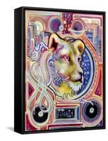 Lion of Space and City and Sound-Josh Byer-Framed Stretched Canvas