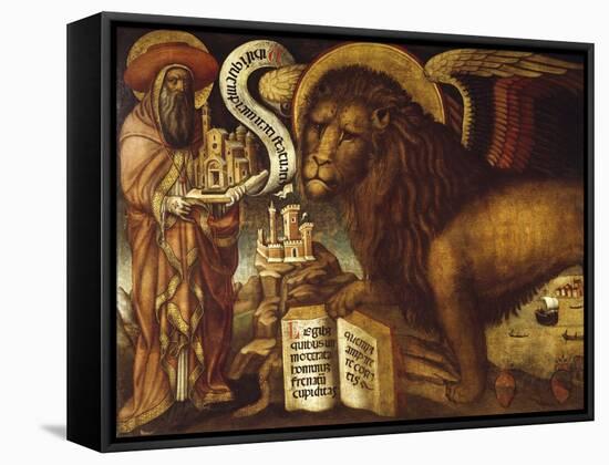 Lion of St Mark's, Symbol of Venice-Domenico Veneziano-Framed Stretched Canvas