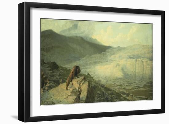 Lion on the Watch-Jean Leon Gerome-Framed Giclee Print