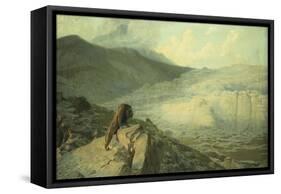 Lion on the Watch-Jean Leon Gerome-Framed Stretched Canvas