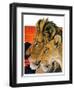 "Lion Pair,"April 27, 1929-Paul Bransom-Framed Giclee Print