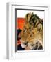 "Lion Pair,"April 27, 1929-Paul Bransom-Framed Giclee Print