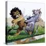 Lion Punching Unicorn-Philip Mendoza-Stretched Canvas