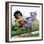 Lion Punching Unicorn-Philip Mendoza-Framed Giclee Print