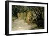 Lion Reclining in a Landscape-Wilhelm Kuhnert-Framed Giclee Print