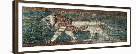 Lion Representing Ishtar, Frieze from the Processional Way Leading to the Great Temple at Babylon-null-Framed Premium Giclee Print