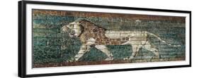 Lion Representing Ishtar, Frieze from the Processional Way Leading to the Great Temple at Babylon-null-Framed Premium Giclee Print