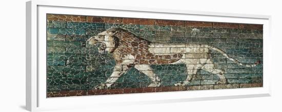 Lion Representing Ishtar, Frieze from the Processional Way Leading to the Great Temple at Babylon-null-Framed Premium Giclee Print