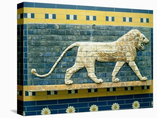 Lion Representing Ishtar, from Babylon, 625-539 BC (Enamelled Bricks)-null-Stretched Canvas