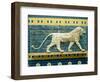 Lion Representing Ishtar, from Babylon, 625-539 BC (Enamelled Bricks)-null-Framed Giclee Print