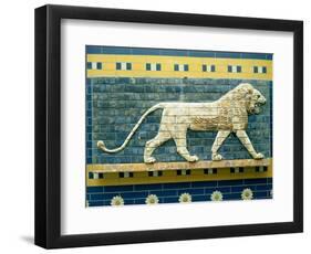 Lion Representing Ishtar, from Babylon, 625-539 BC (Enamelled Bricks)-null-Framed Giclee Print