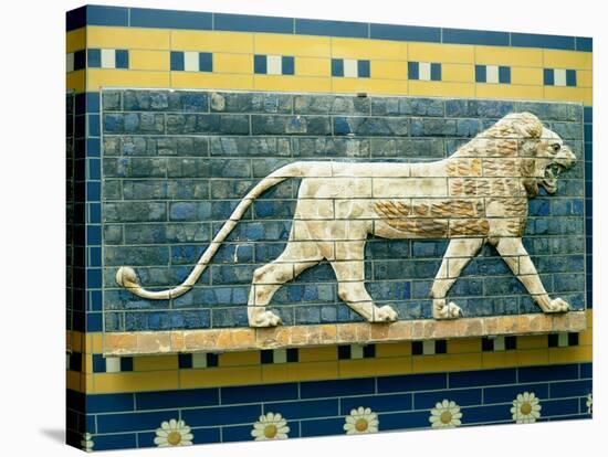 Lion Representing Ishtar, from Babylon, 625-539 BC (Enamelled Bricks)-null-Stretched Canvas